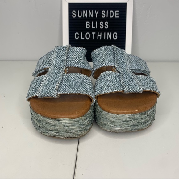 Zodiac Izzy Women’s Teal Blue Platform Sandals Size 10 - Picture 4 of 14